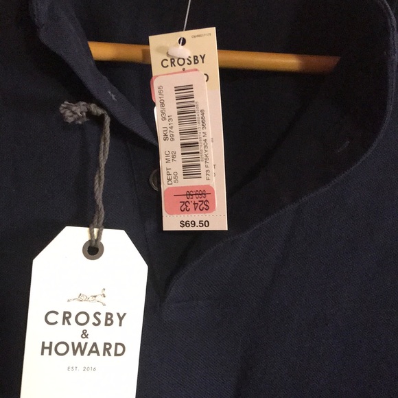 Crosby & Howard Shirts Nwt Crosby Howard Long Sleeve Polo Shirt